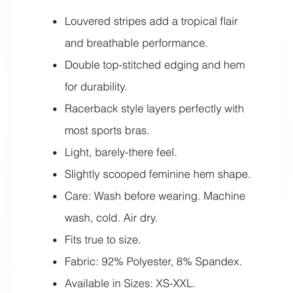 EUC Zyia Caribbean Blue Havana racerback Tank XL - Picture 2 of 8